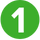 The number 1 over a green circle